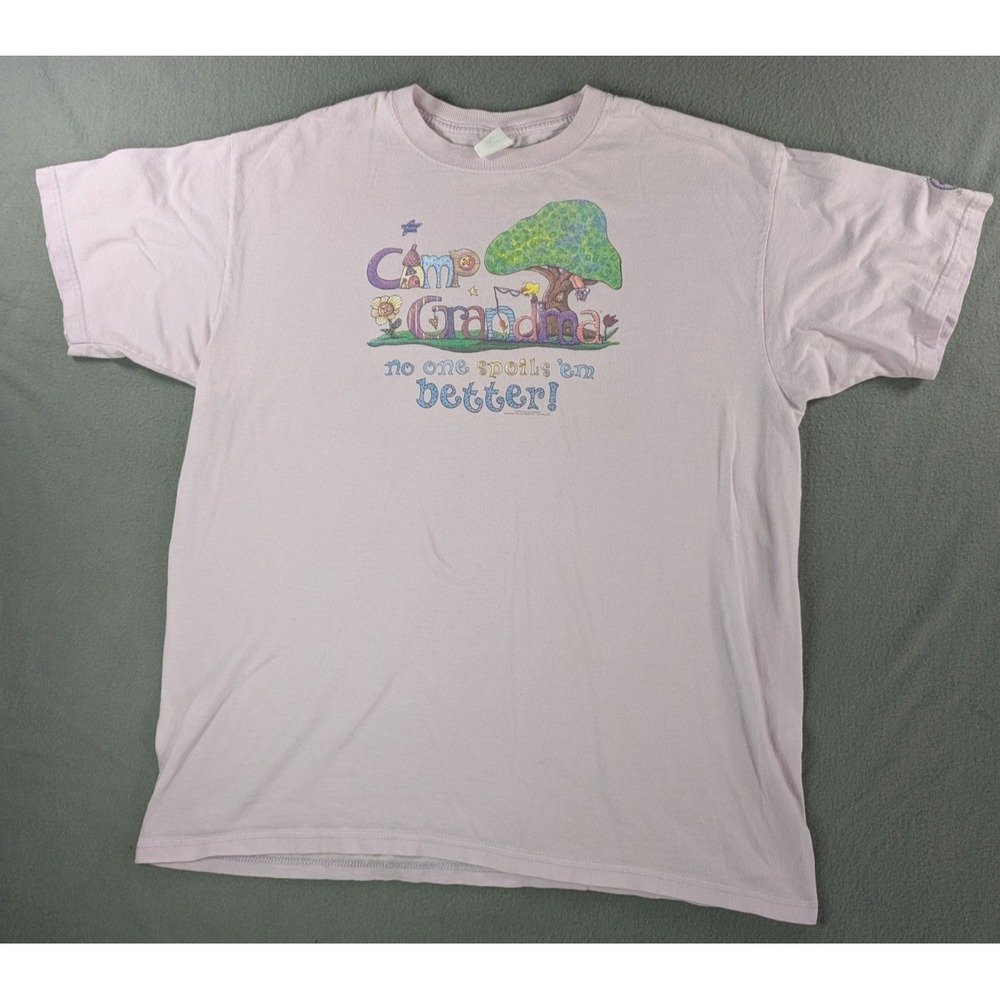 Anvil Womens Camp Grandma No One Spoils Em Better T-Shirt XL Purple‎ Graphic